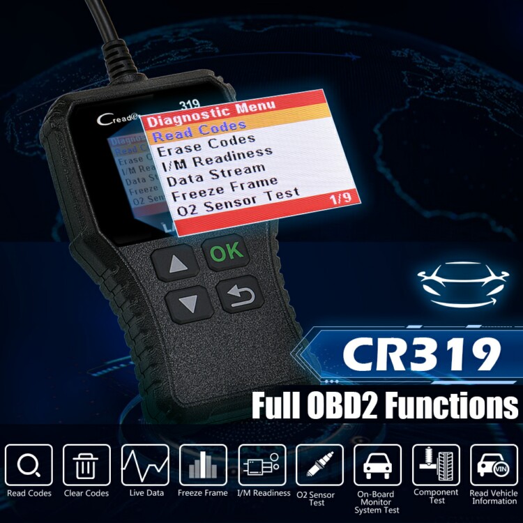 CnLaunch Creader CR319 ON-Board monitor test