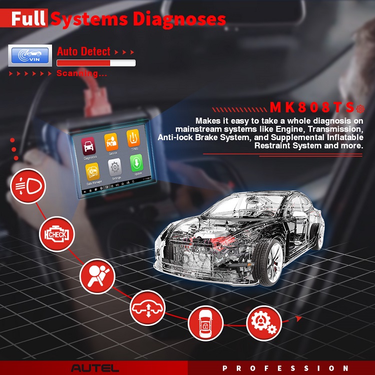 Autel MK808 full system diagnoses