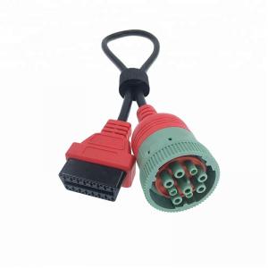 Auto J1939 9PIN to OBD2 DB9 Cable supplier